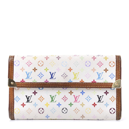 Louis Vuitton Monogram Multicolor Porte Tresor International Wallet White 1 of 10