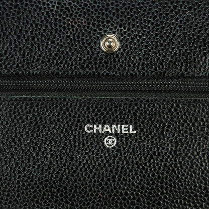 Chanel Caviar Quilted Wallet On Chain WOC Black 6 of 7