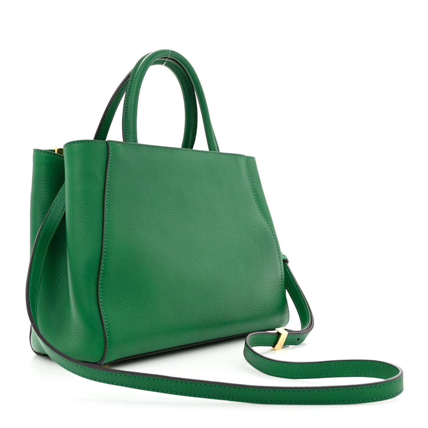 Calfskin Calf Hair Crocodile Embossed Petite 2Jours Tote Emerald
