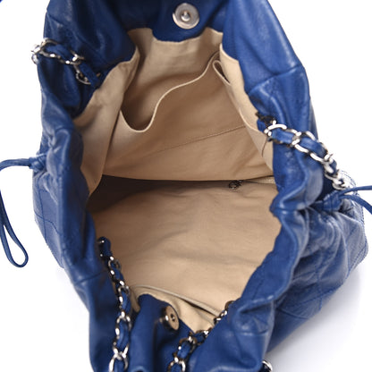 Chanel Caviar 31 Drawstring Tote Dark Blue 5 of 10