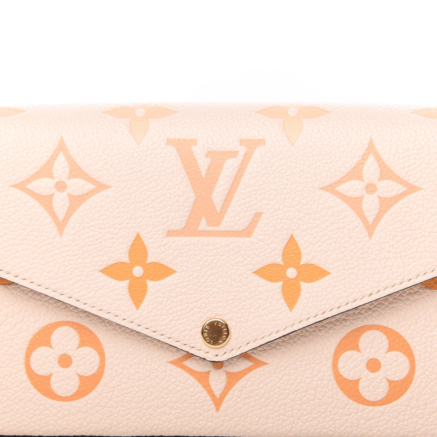 Louis Vuitton Empreinte Monogram Giant By The Pool Felicie Pochette Chain Wallet Cream Saffron 9 of 11
