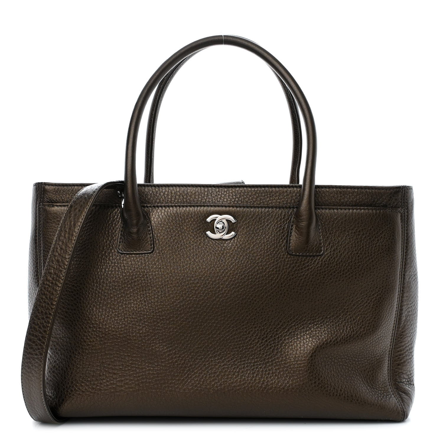 Chanel Metallic Deerskin Cerf Executive Shopper Tote Copper 1 of 12