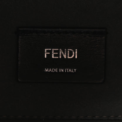 Fendi Vitello Cher Logo Embossed Mini Go To Shopper Tote Black 6 of 9