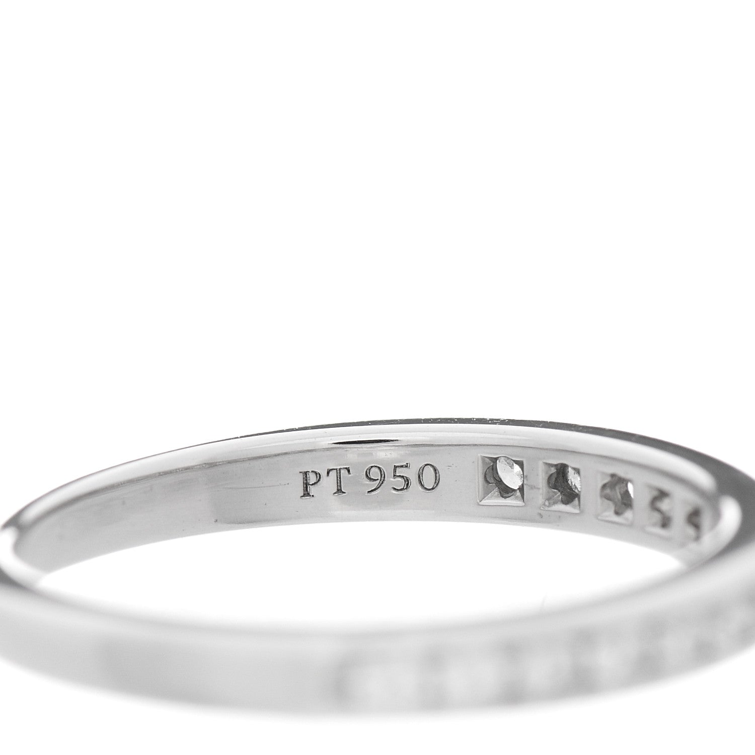 Tiffany Platinum Diamond 2.5mm Half Circle Wedding Band Ring 49 5 3 of 5