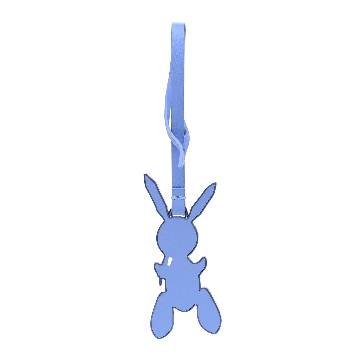 Calfskin Jeff Koons Masters LV Rabbit Bag Charm Blue
