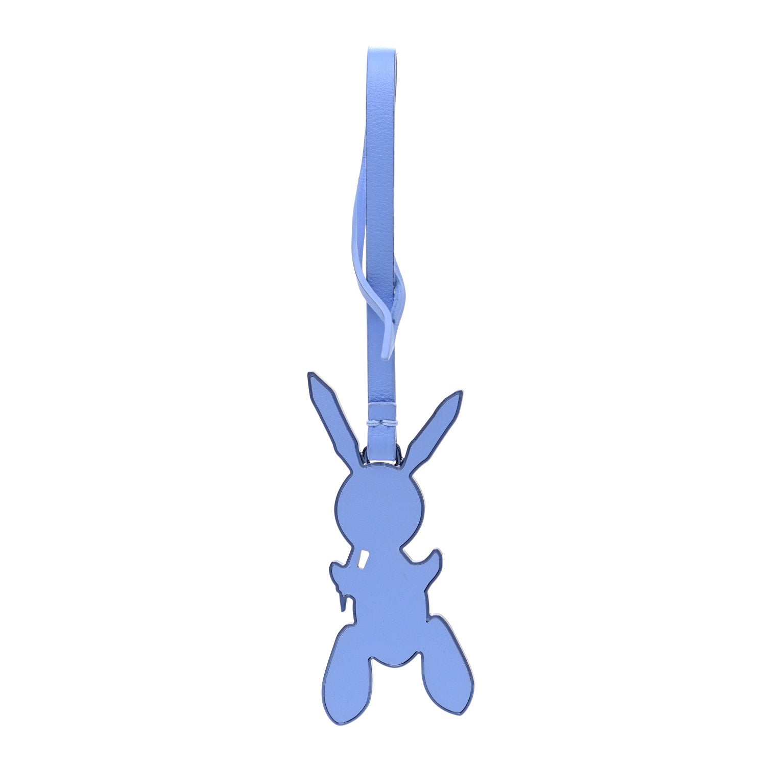 Louis Vuitton Calfskin Jeff Koons Masters LV Rabbit Bag Charm Blue 1 of 4