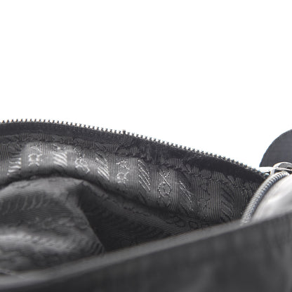 Prada Nylon Flat Messenger Bag Black 9 of 9