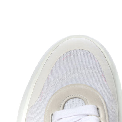 Hermes Knit Suede Goatskin Womens Crew Sneakers 36 White Gris 17 of 18