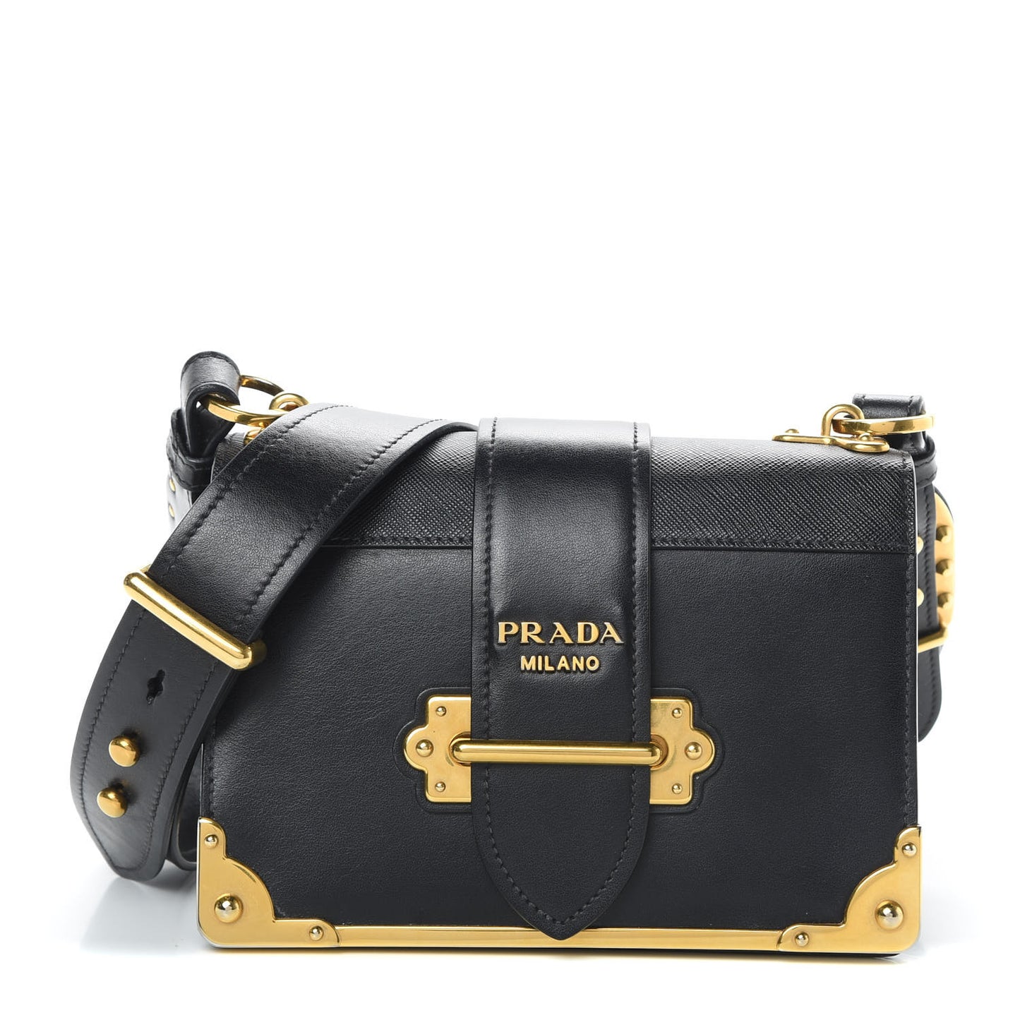 City Calf Saffiano Cahier Bag Black