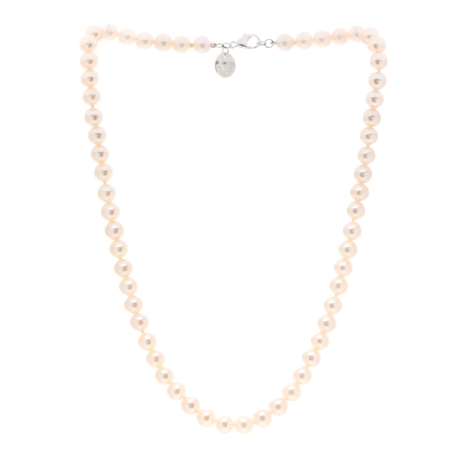 Tiffany Sterling Silver Freshwater Pearl 6-7mm Ziegfeld Necklace 3 of 6