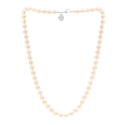 Tiffany Sterling Silver Freshwater Pearl 6-7mm Ziegfeld Necklace 3 of 6