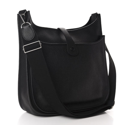 Hermes Taurillon Clemence Evelyne III GM Black 3 of 10