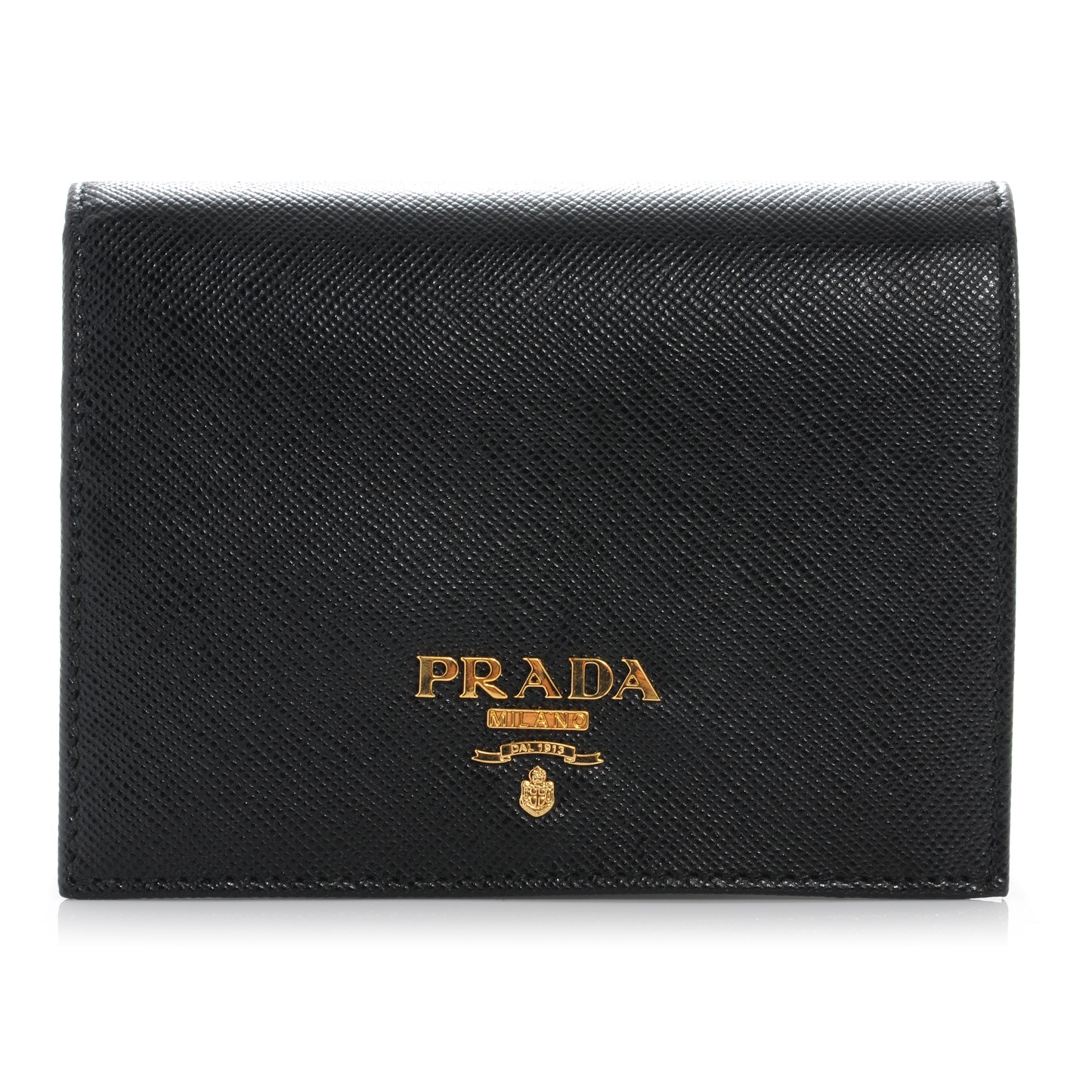 Saffiano Metal Bi-Fold Wallet Nero Black