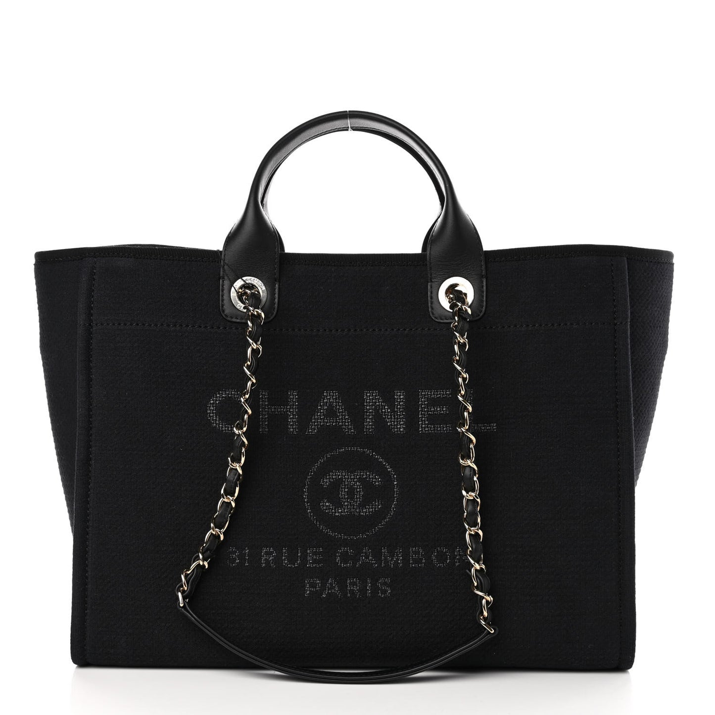 Mixed Fibers Medium Deauville Tote Black