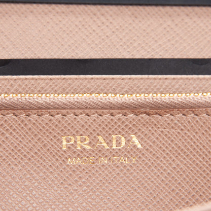 Prada Saffiano Metal Continental Flap Wallet Cammeo 7 of 8