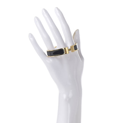 Hermes Enamel Narrow Clic Clac H Bracelet PM Black 2 of 4