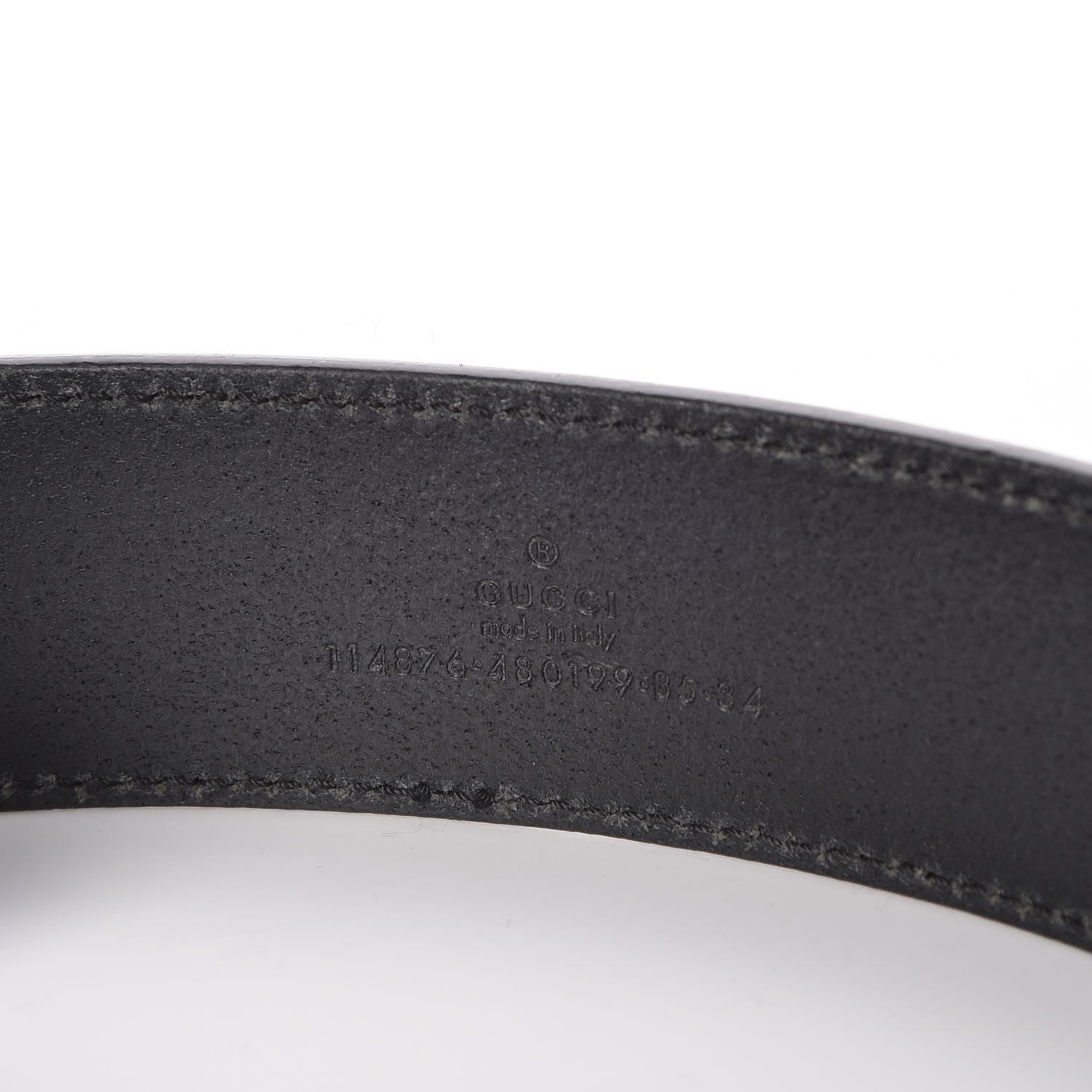 Gucci Calfskin Interlocking G 40mm Belt 85 34 Black 5 of 5