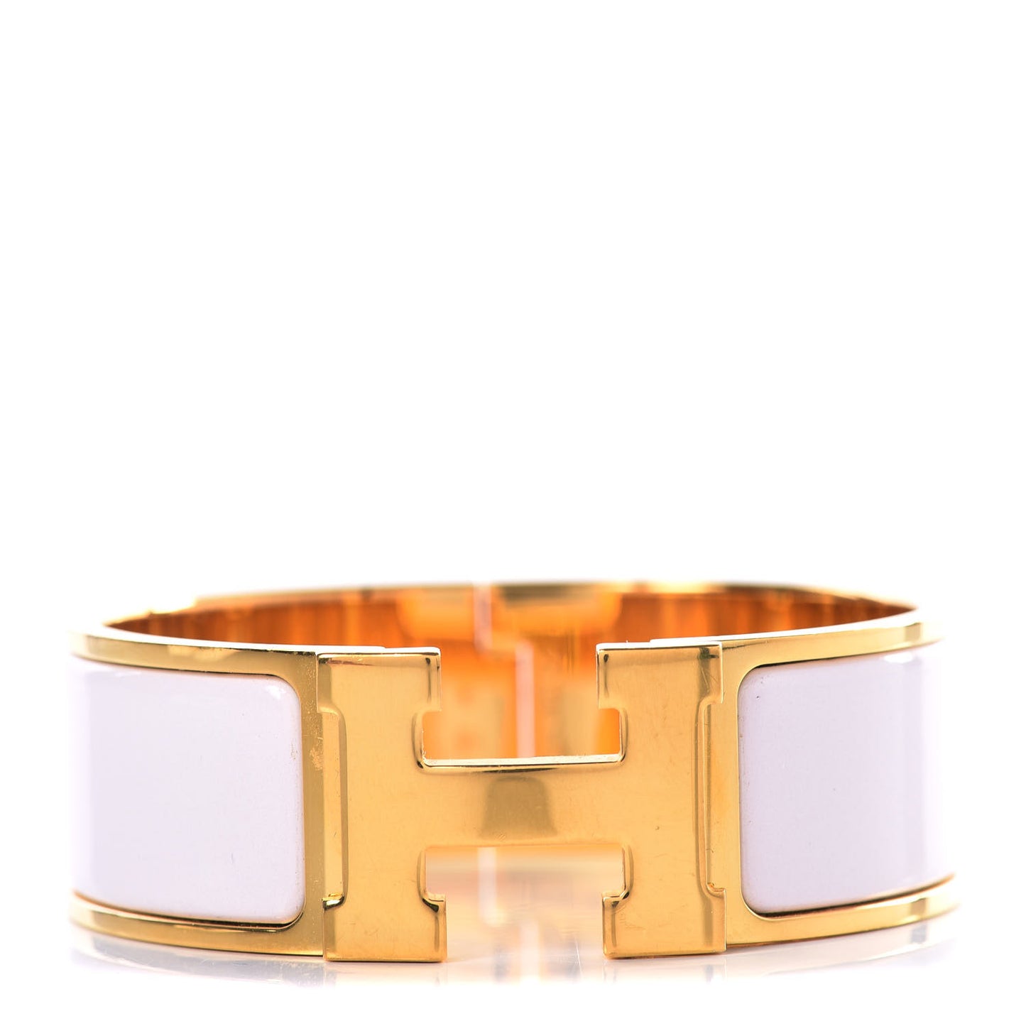Enamel Wide Clic Clac H Bracelet PM Rose Dragee
