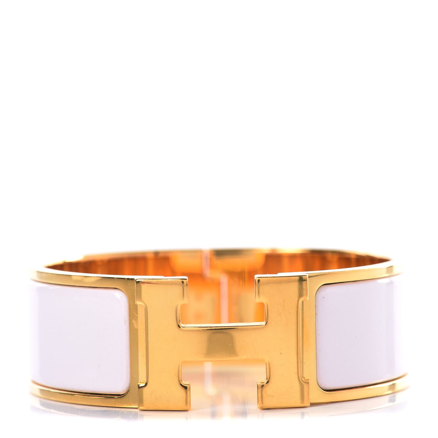 Hermes Enamel Wide Clic Clac H Bracelet PM Rose Dragee 1 of 4