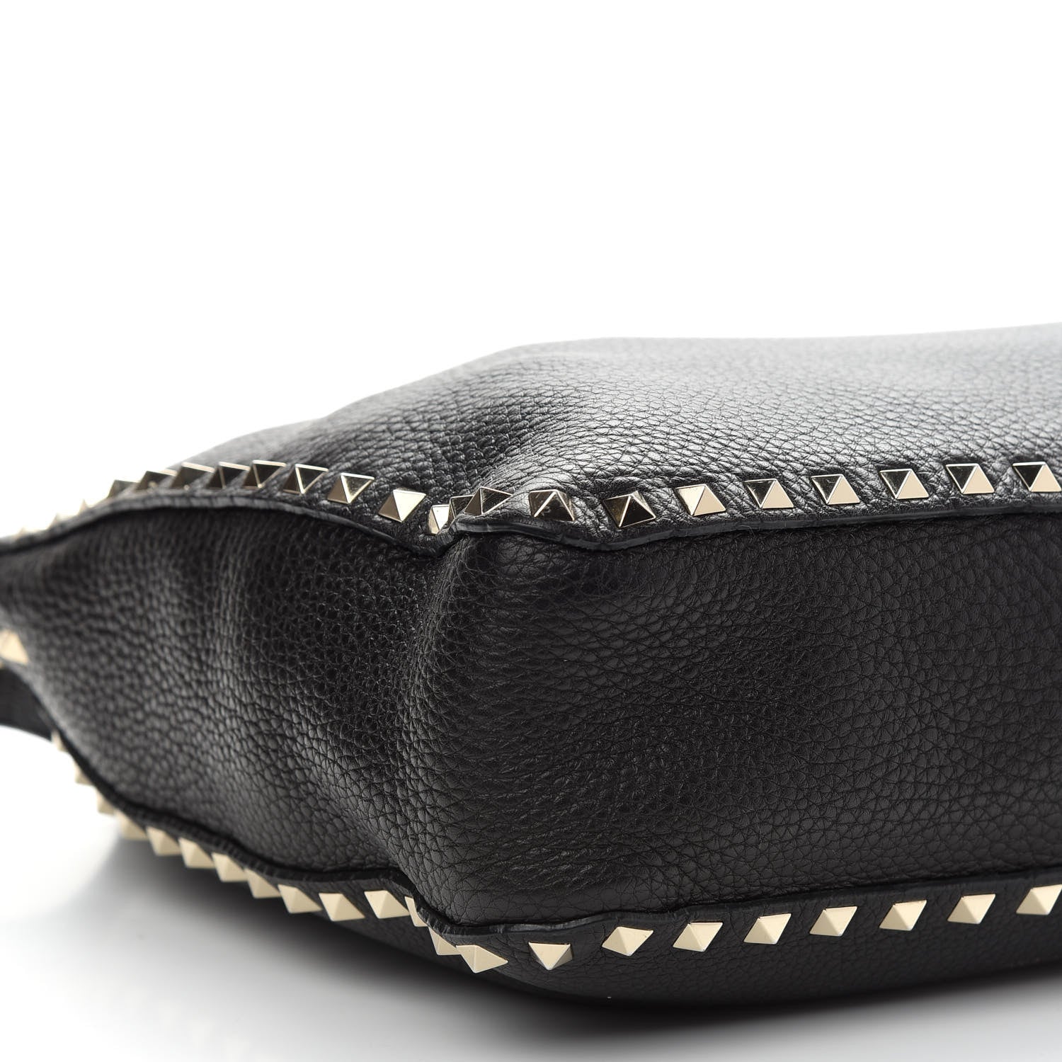 Valentino Garavani Pebbled Calfskin Small Rockstud Flip-Lock Messenger Bag Black 7 of 8