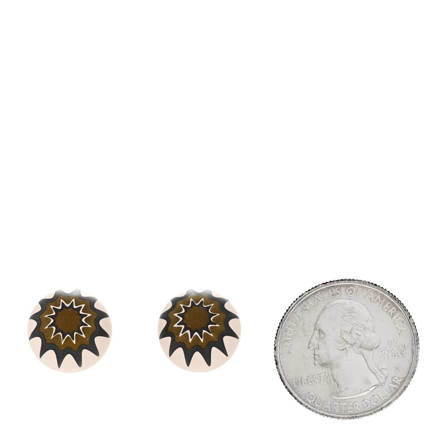 Christian Dior Printed Mise En Dior Tribal Earrings Matte Light Beige Multicolor 2 of 5