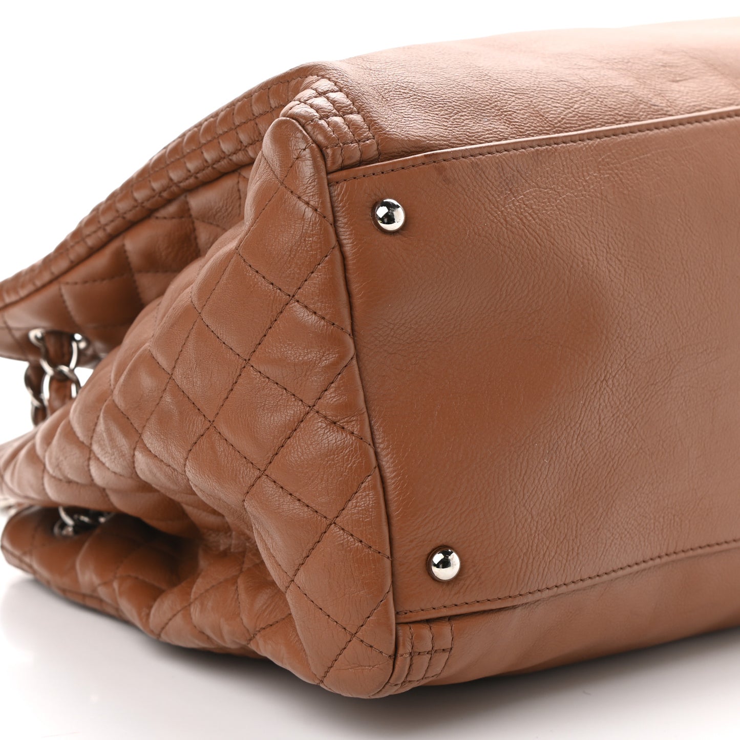 Calfskin Coco Bengal Open Accordion Tote Brown