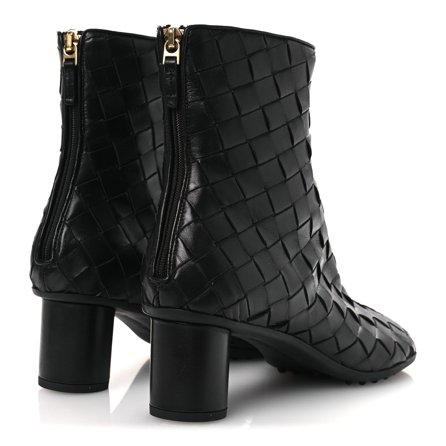 Bottega Veneta Lambskin Intrecciato Atomic Mid Heel Ankle 40 Black 5 of 11