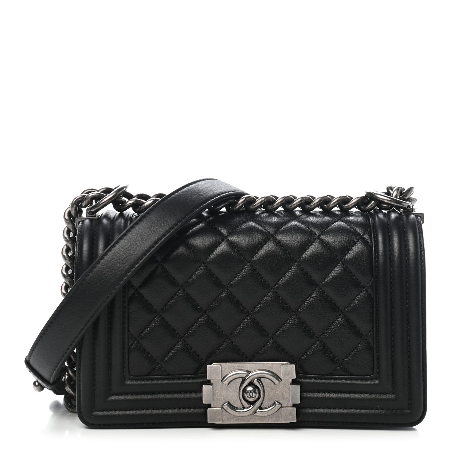 Chanel Calfskin Quilted Small Boy Flap Black 1 of 10