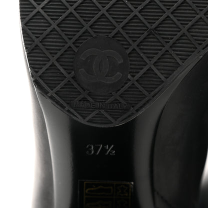 Chanel Calfskin Tall CC Boots 37.5 Black 7 of 11