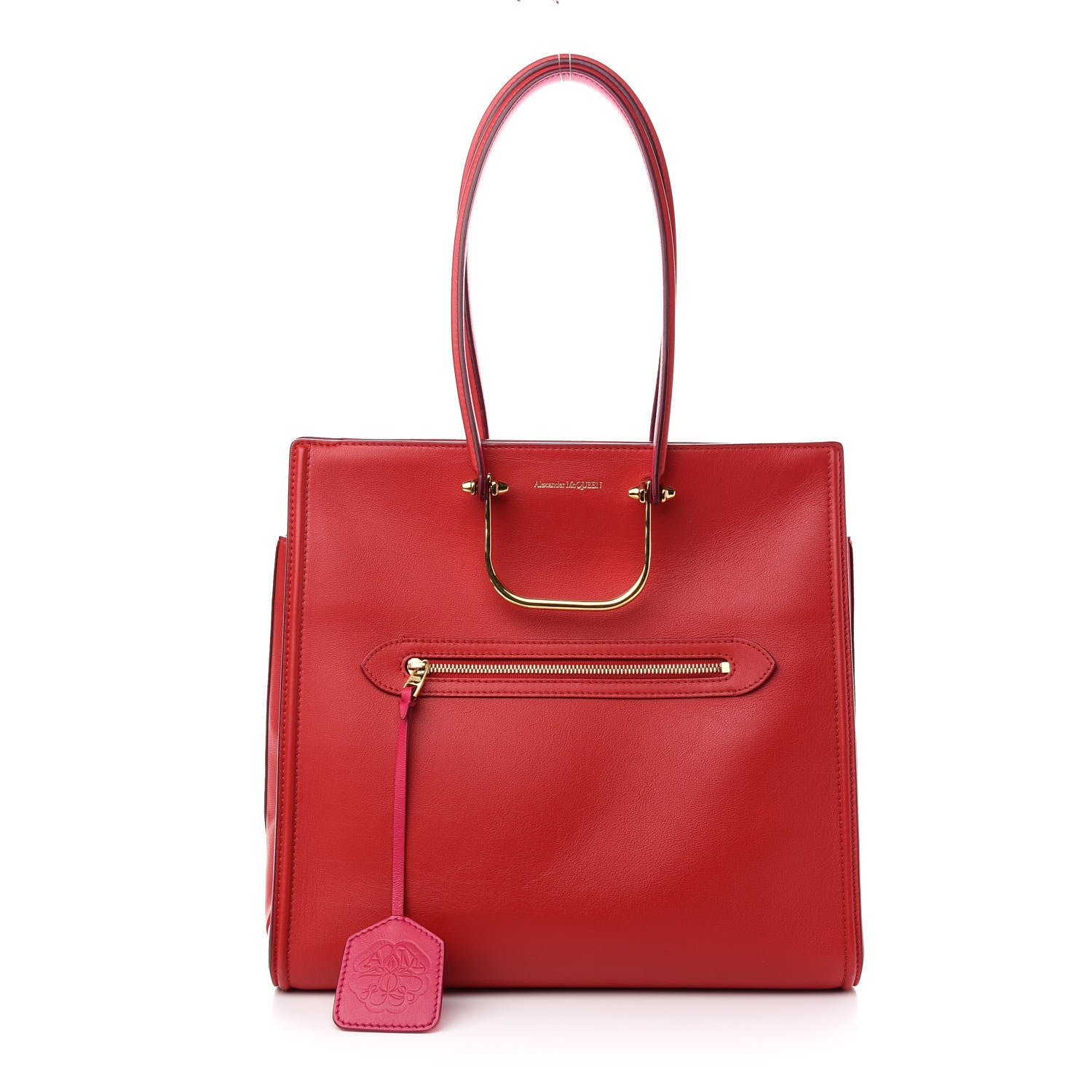 Alexander McQueen Calfskin The Tall Story Shoulder Bag Red 1 of 8