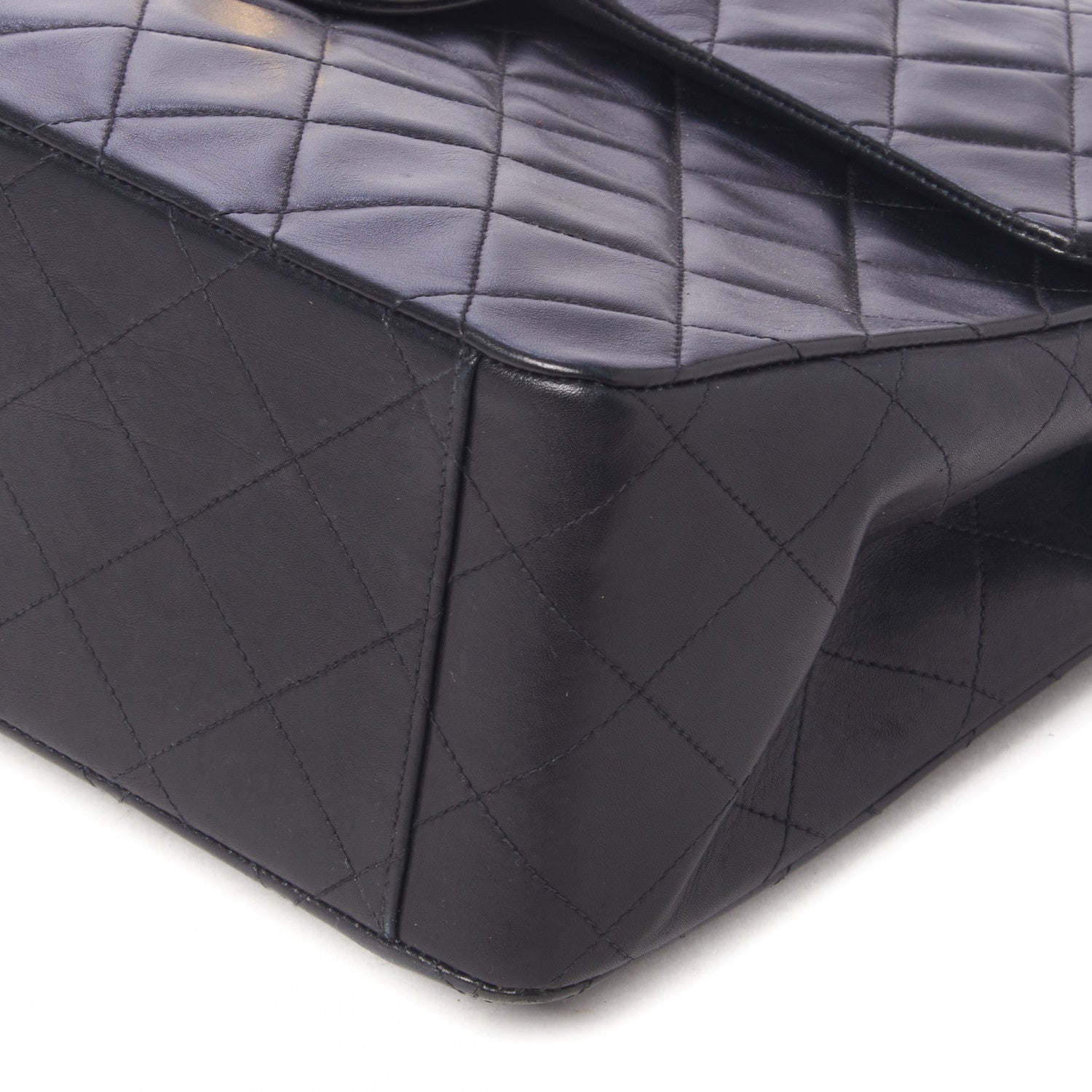 Chanel Lambskin Quilted XL Jumbo Single Flap Black 5 of 10
