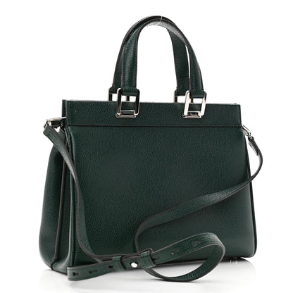Gucci Grainy Calfskin Small Zumi Top Handle Bag Vintage Green 3 of 13