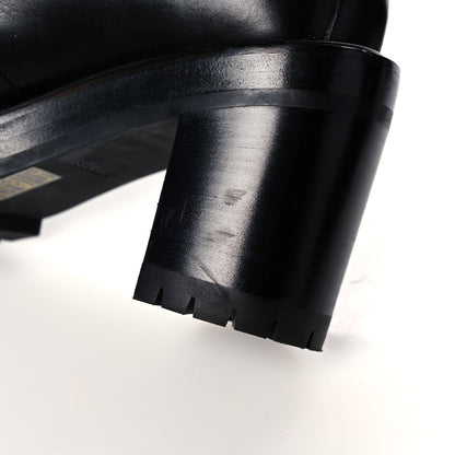 Hermes Greased Calfskin Promenade Boots 37 Black Multicolor 10 of 19