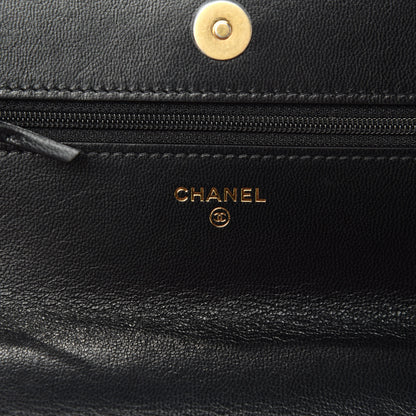 Chanel Lambskin Quilted 19 Wallet On Chain WOC Black 9 of 13