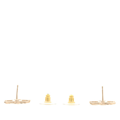 Chanel Metal Textured CC Earrings  Gold 3 of 5