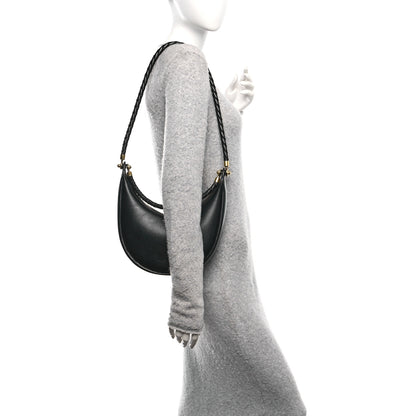 Bottega Veneta Smooth Calfskin Hula Hoop Shoulder Bag Black 2 of 9