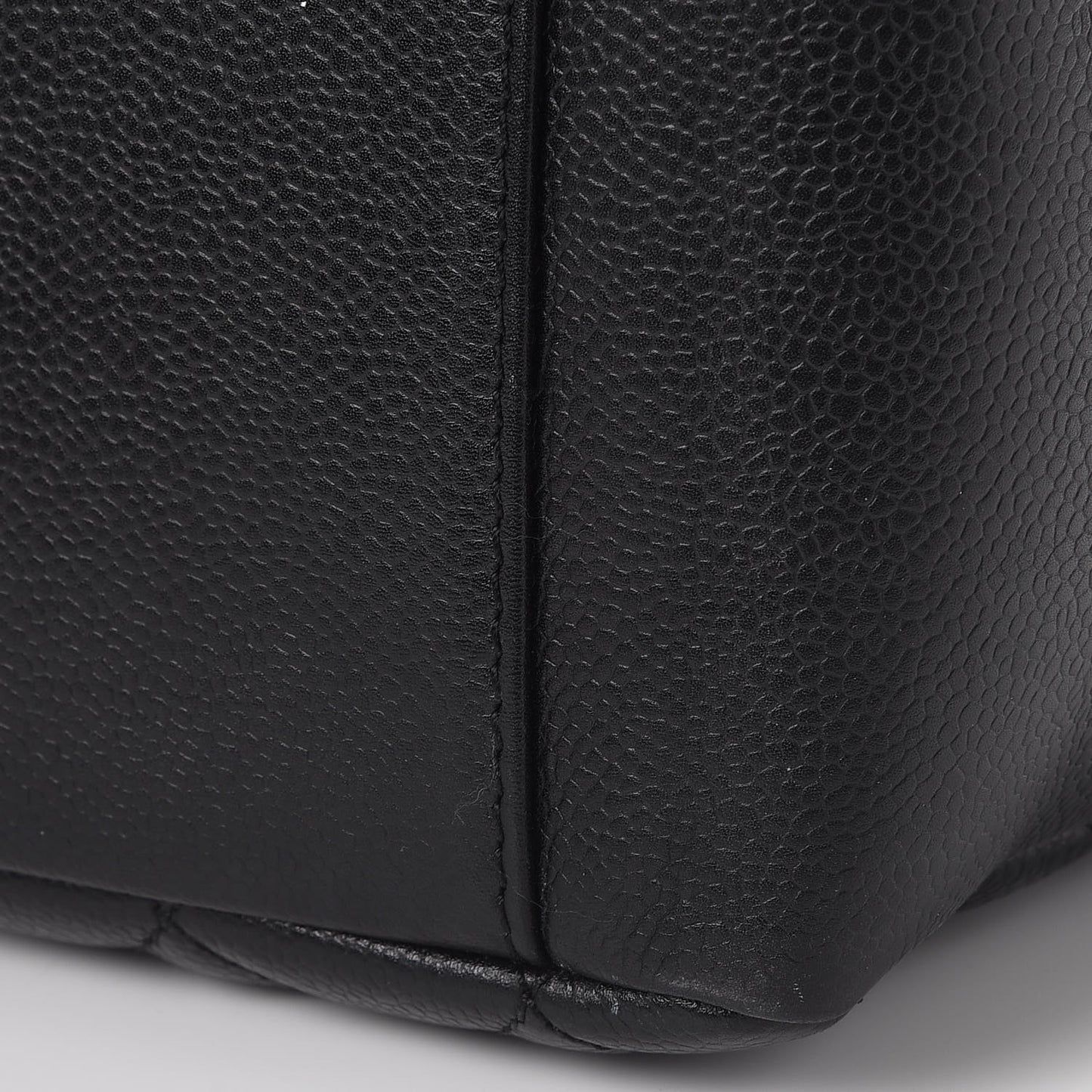 Caviar Quilted Grand Shopping Tote GST Black