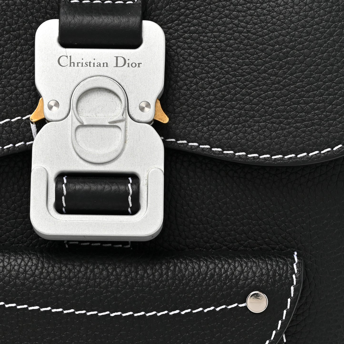 Grained Calfskin Mini Gallop Sling Bag Black