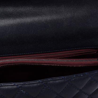 Chanel Caviar Lizard Quilted Large Coco Handle Flap Blue 11 of 12