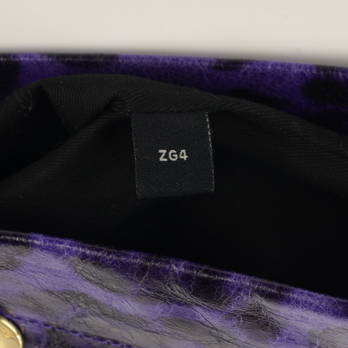 Leopard Mitzy Clutch Grape