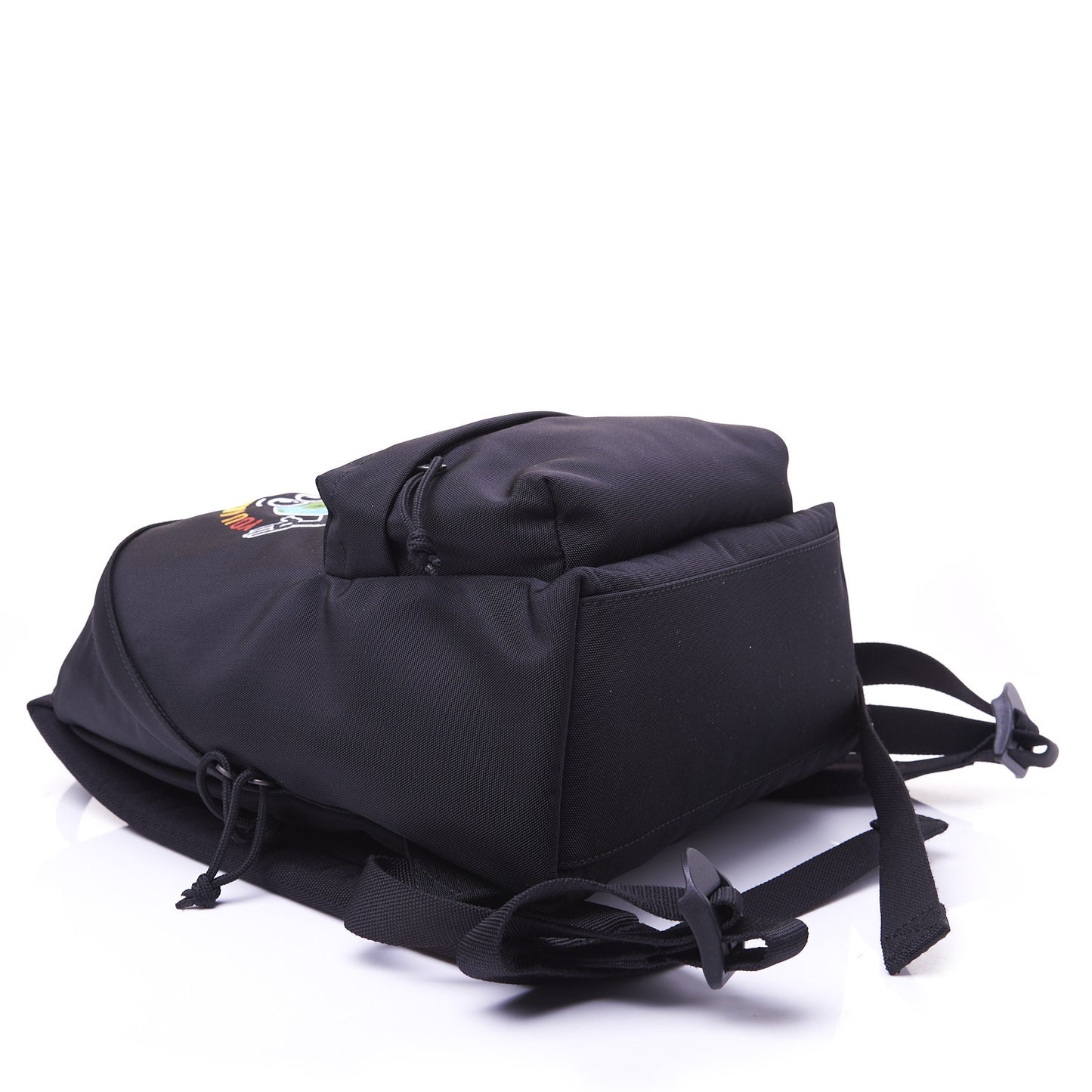 Nylon Embroidered You Are The World Explorer Backpack S Black