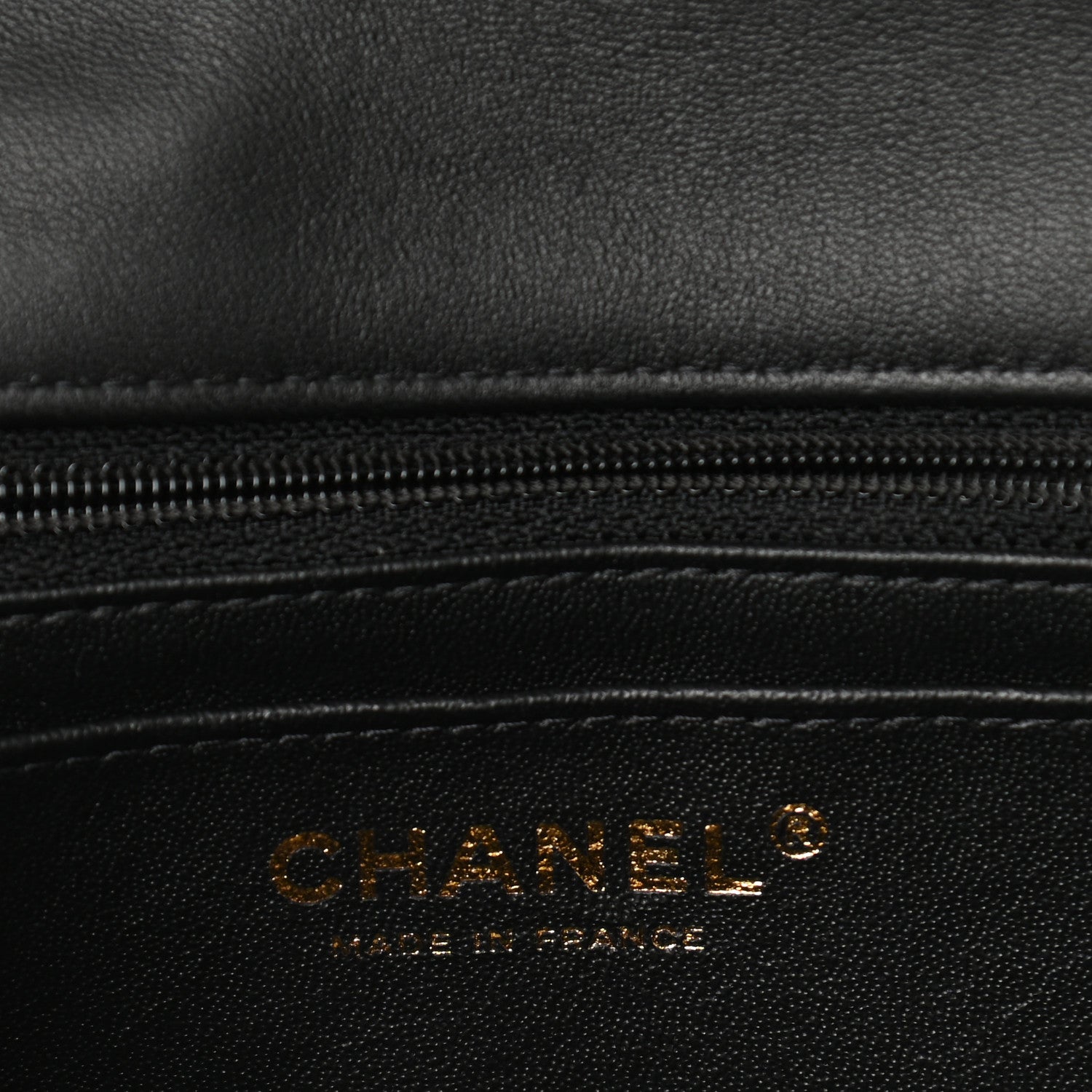 Chanel Lambskin Quilted Mini Rectangular Flap Black White 6 of 9