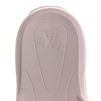 Louis Vuitton Rubber Monogram Embossed Pool 55 Flat Comfort Mule 40 Rose Clair 7 of 11