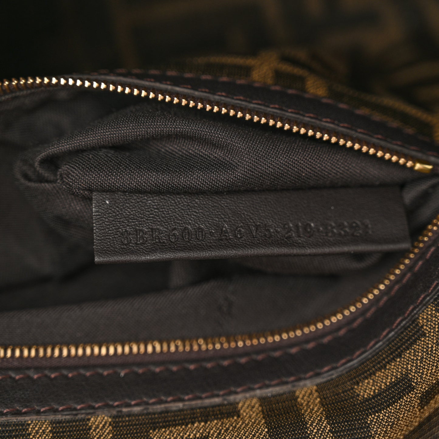 Fabric Jacquard FF 1974 Medium Baguette Tobacco Moro Black