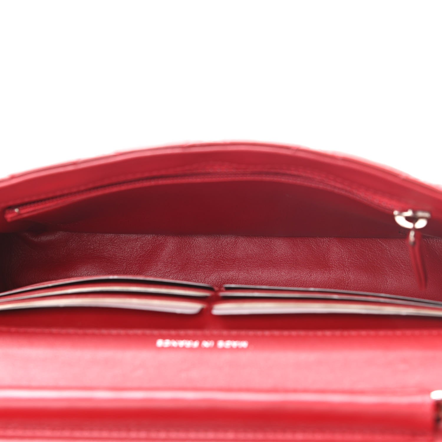 Chanel Patent Quilted Brilliant Wallet On Chain WOC Red 5 of 13