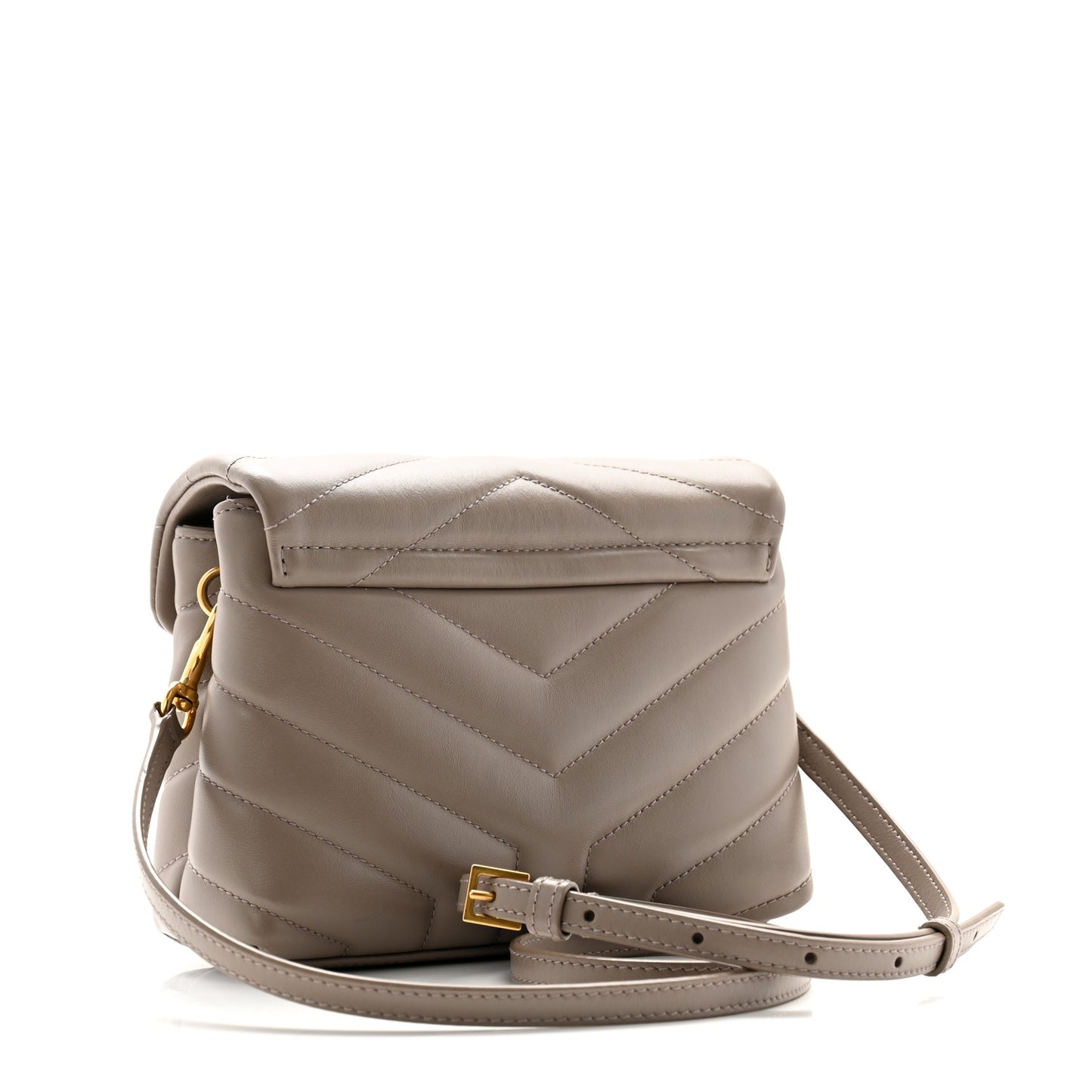 Calfskin Y Quilted Monogram Toy Loulou Crossbody Bag Taupe