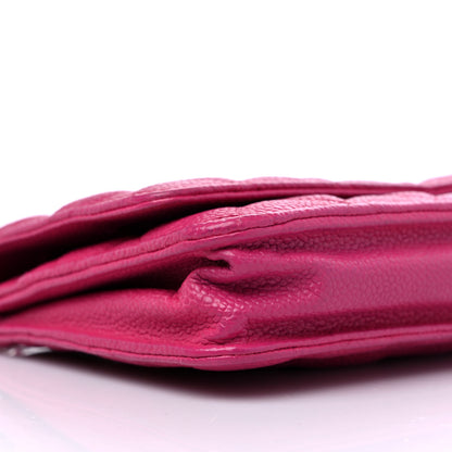 Chanel Iridescent Caviar Quilted Wallet on Chain WOC Pink 8 of 11
