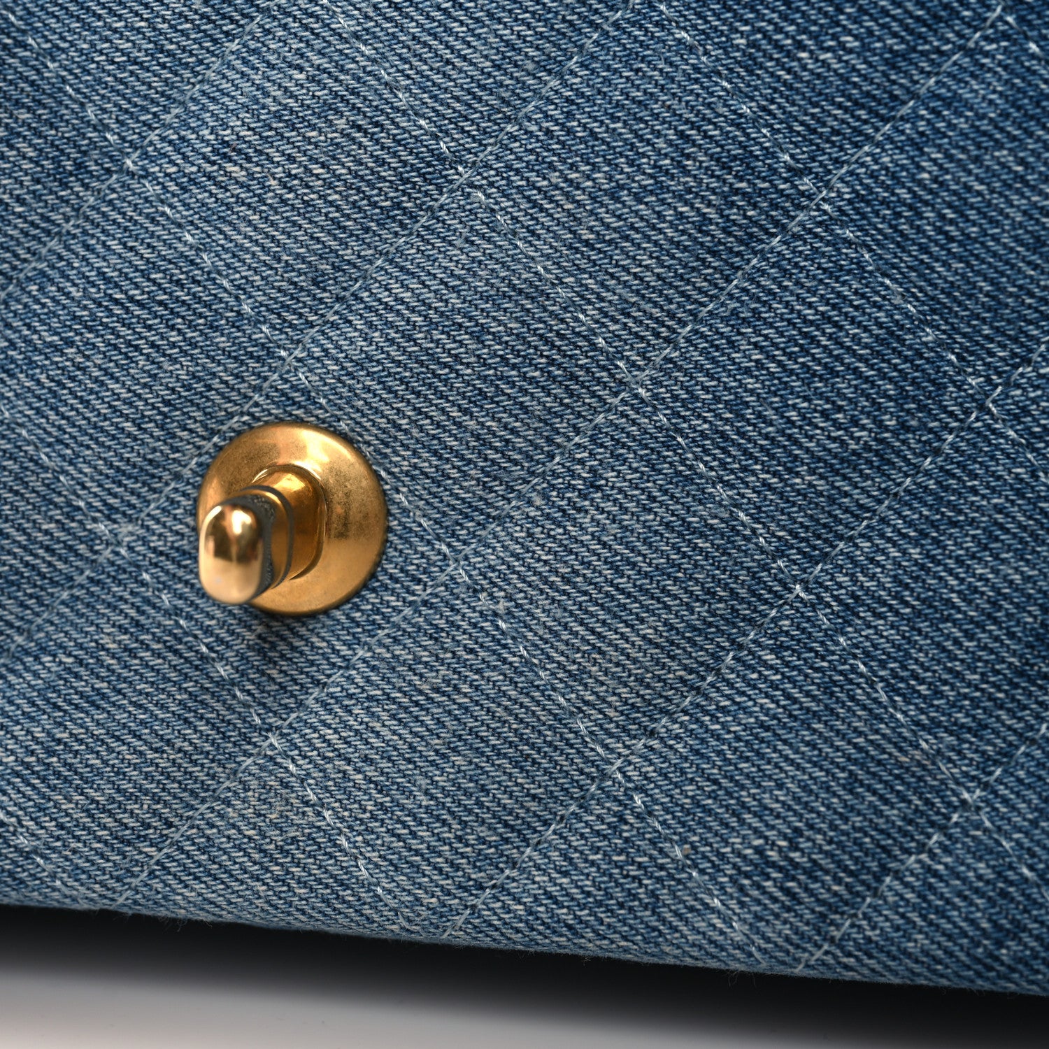 Chanel Washed Denim Quilted Mini Rectangular Flap Blue 11 of 11