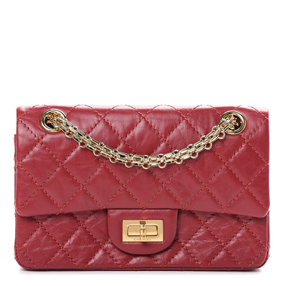 Chanel Aged Calfskin Quilted 2.55 Reissue Mini Flap Red 1 of 11