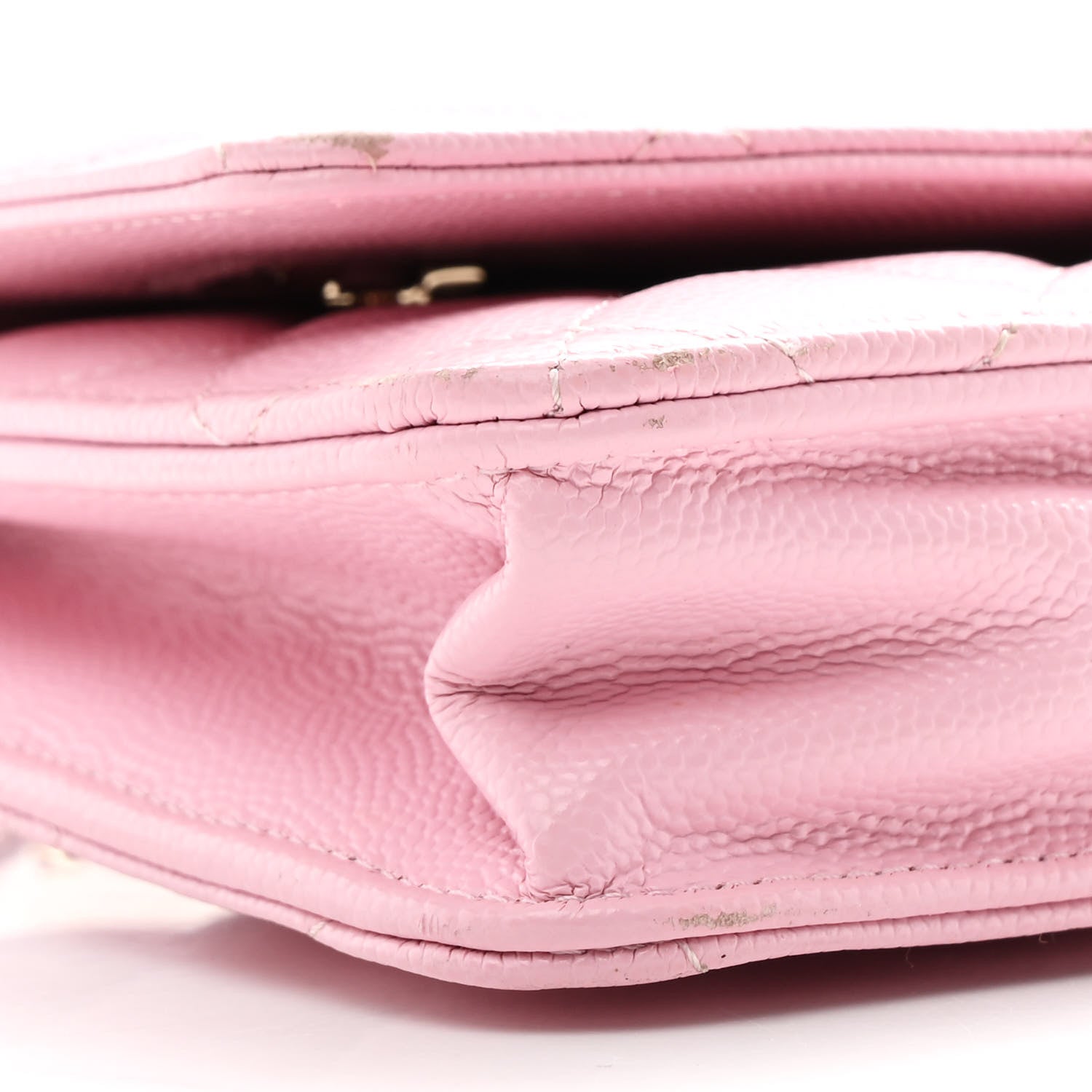 Chanel Caviar Quilted Wallet on Chain WOC Light Pink 9 of 10